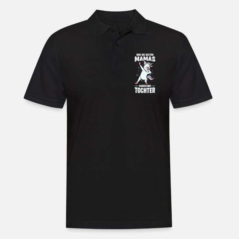Mama Tochter Partnerlook Geschenk - Männer Poloshirt - Schwarz