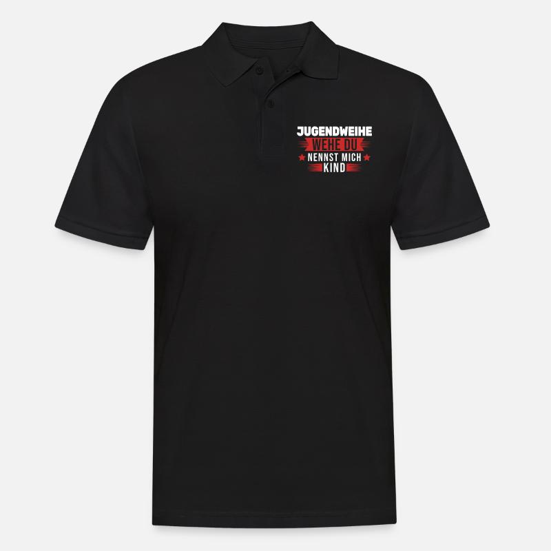 Jugendweihe Konfirmation Jugend Geschenk - Männer Poloshirt - Schwarz