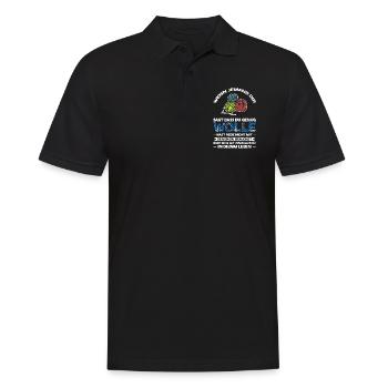 Häkeln Häklerin Handarbeit Geschenk - Männer Poloshirt - Schwarz - Vorne - Kai (181cm)