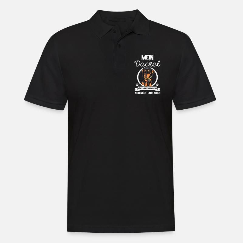 Dackel Dackel Geschenk - Männer Poloshirt - Schwarz