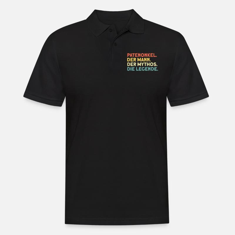 Patenonkel Pate Taufpate Geschenk - Männer Poloshirt - Schwarz