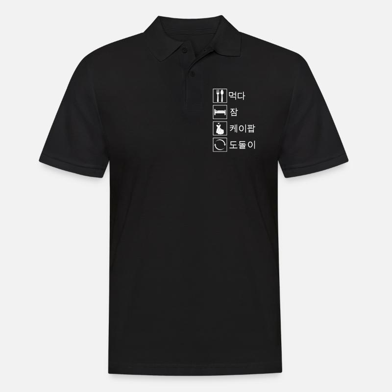 K-Pop K-Pop Geschenk - Männer Poloshirt - Schwarz