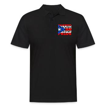 Puerto Rico Puerto Rican Puerto rican Geschenk - Männer Poloshirt - Schwarz - Vorne - Kai (181cm)