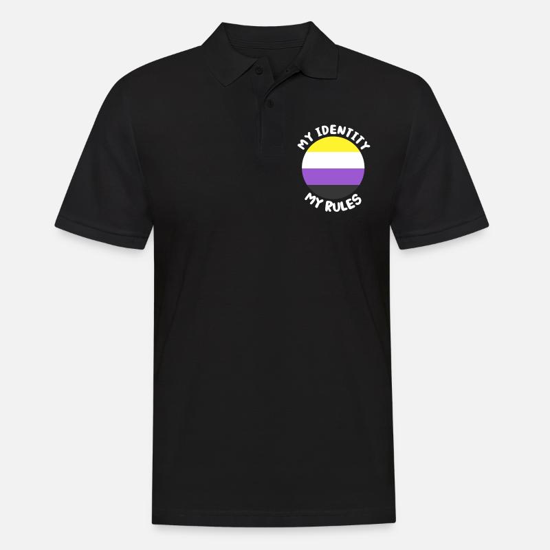 Non-binary non-binary flag LGBTQ gift - Men's Polo Shirt - black