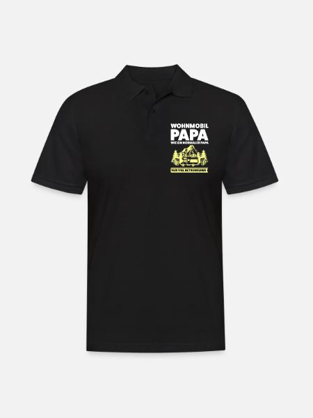 Camper Papa Wohnmobil Geschenk - Männer Poloshirt - Schwarz