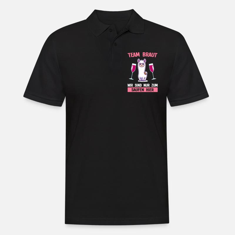 Team Braut Schaf Hochzeit Geschenk - Männer Poloshirt - Schwarz