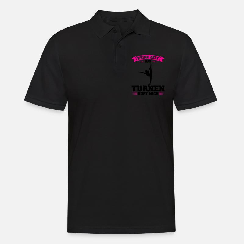 Turnen Mädchen Gymnastik Geschenk - Männer Poloshirt - Schwarz