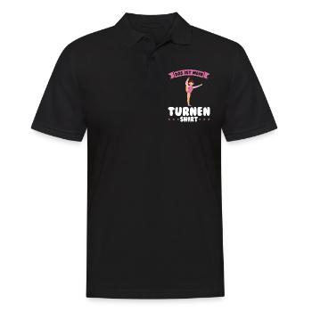 Turnen Mädchen Turnerinnen Geschenk - Männer Poloshirt - Schwarz - Vorne - Kai (181cm)