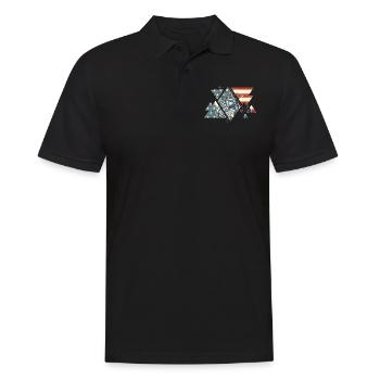 New York City USA America Statue of Liberty - Men's Polo Shirt - black - Front - Kai (181cm)
