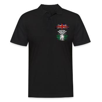 Briten gewachsen mit nigerianischen Wurzeln - Männer Poloshirt - Schwarz - Vorne - Kai (181cm)