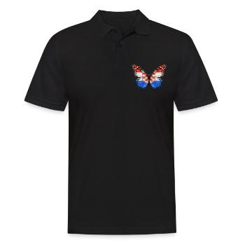 Papillon Drapeau De La Croatie - Polo Homme - noir - Devant - Kai (181cm)