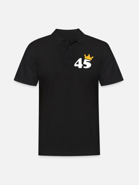 45 Couronne 45 anniversaire 45 ans - Polo Homme - noir