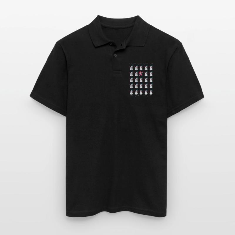 Dabbing Weihnachtsmann und Schneemann - Sei anders Männer Poloshirt