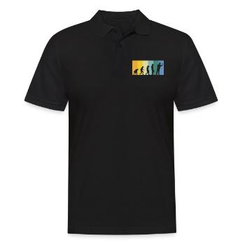 Evolution Dart - Dartspieler retro vintage Farben - Männer Poloshirt - Schwarz - Vorne - Kai (181cm)