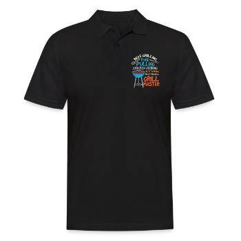 Meat BBQ I BBQ I Gift for Griller - Men's Polo Shirt - black - Front - Kai (181cm)