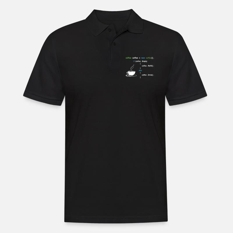 Coffee programmer - Men's Polo Shirt - black