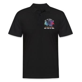 Into The Forest I Go - Men's Polo Shirt - black - Front - Kai (181cm)