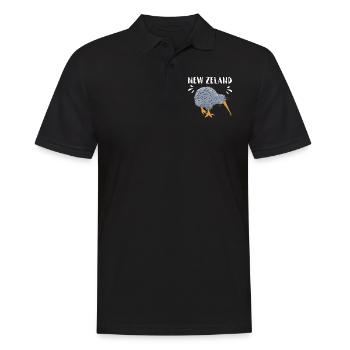 New Zealand - Men's Polo Shirt - black - Front - Kai (181cm)