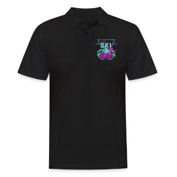 Retro ski - Men's Polo Shirt - black - Front - Kai (181cm)
