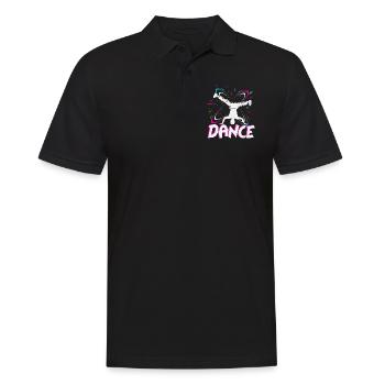 Breakdancer - Männer Poloshirt - Schwarz - Vorne - Kai (181cm)