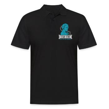 Wolfgang Amadeus Mozart - Polo Homme - noir - Devant - Kai (181cm)