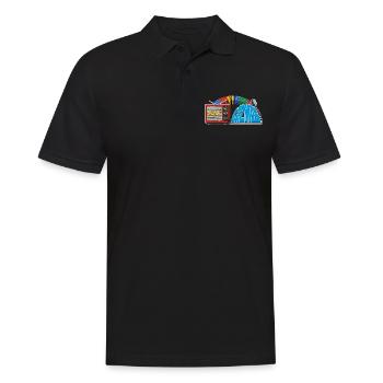 Musikproduzenten & Beatmaker, Merch, Studiobekleidung - Männer Poloshirt - Schwarz - Vorne - Kai (181cm)
