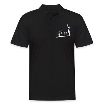 Turmspringerin am Turm - Männer Poloshirt - Schwarz - Vorne - Kai (181cm)