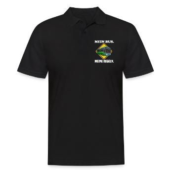 Mein Bus Meine Regeln Schulbus Busfahrer Sprüche - Männer Poloshirt - Schwarz - Vorne - Kai (181cm)