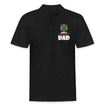 World's Dopest Dad - Männer Poloshirt - Schwarz - Vorne - Kai (181cm)