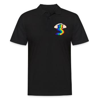 Lgbt Lgbtq Gay Lesbienne Arc-en-ciel - Polo Homme - noir - Devant - Kai (181cm)