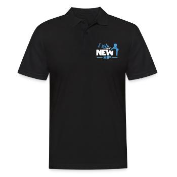 Hüfte Operation Künstliche Hüfte Gelenk Geschenk - Männer Poloshirt - Schwarz - Vorne - Kai (181cm)