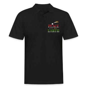 Paix sur Terre - Polo Homme - noir - Devant - Kai (181cm)