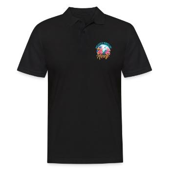 Pays des merveilles sous-marin: Le récif - Récif - Polo Homme - noir - Devant - Kai (181cm)