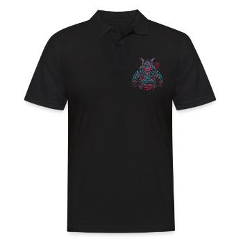 Samurai Krieger Kunst - Männer Poloshirt - Schwarz - Vorne - Kai (181cm)