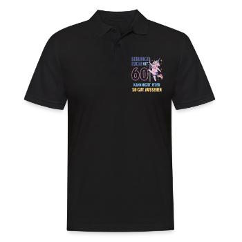 Gut Aussehen zum 60. Geburtstag - Männer Poloshirt - Schwarz - Vorne - Kai (181cm)