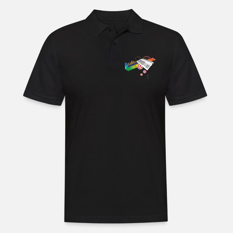 Retro Homecomputer Amigo Collage 500 - Männer Poloshirt - Schwarz