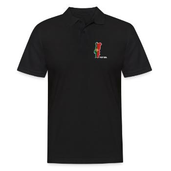 Portugal, drapeau, contour, souvenir - Polo Homme - noir - Devant - Kai (181cm)