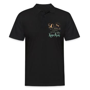 Heureusement, 50 chiens jouent aussi avec de vieux os - Polo Homme - noir - Devant - Kai (181cm)