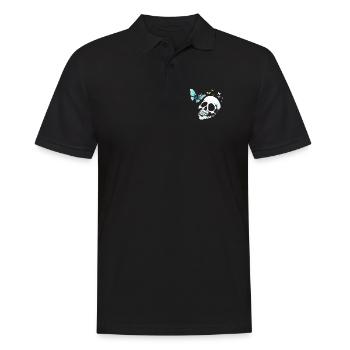 Skull and crossbones with butterfly - Men's Polo Shirt - black - Front - Kai (181cm)