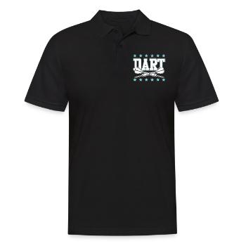 Dart Dartpfeile logo - Männer Poloshirt - Schwarz - Vorne - Kai (181cm)