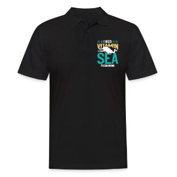 Diving diver vitamin - Men's Polo Shirt - black - Front - Kai (181cm)