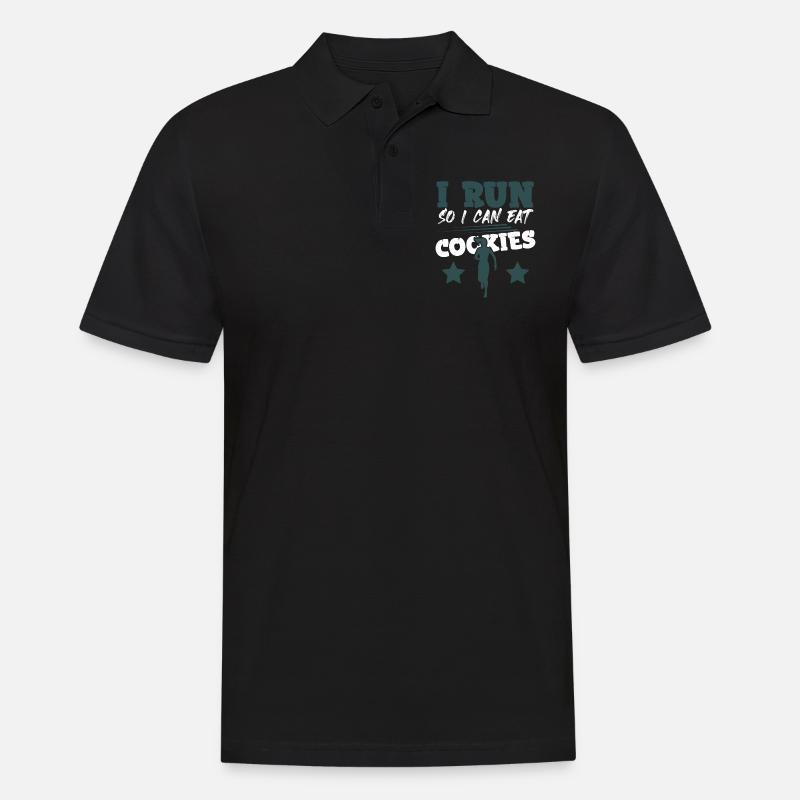 Je cours des biscuits - Polo Homme - noir