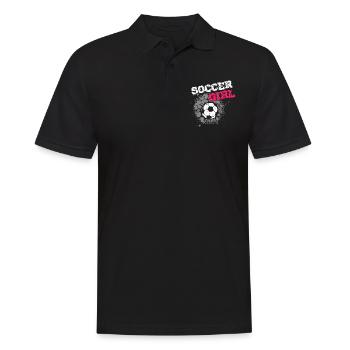 Soccer girl soccer fan - Men's Polo Shirt - black - Front - Kai (181cm)