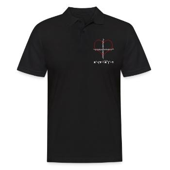 Amour coeur équation math drôle saint valentin - Polo Homme - noir - Devant - Kai (181cm)