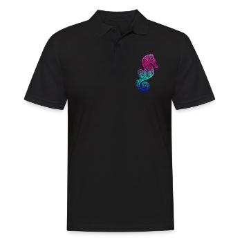 Cadeau d'animaux marins hippocampes pour aquarium - Polo Homme - noir - Devant - Kai (181cm)