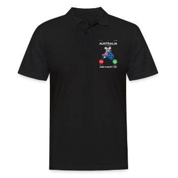 Australia is Calling Holiday Gift - Men's Polo Shirt - black - Front - Kai (181cm)