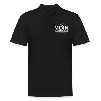 Moin ihr Eiernacken Lustig Plattdeutsch Nordsee - Männer Poloshirt - Schwarz - Vorne - Kai (181cm)