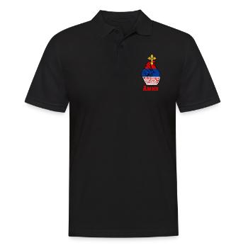 Drapeau de la Serbie pour les Serbes Srbin Slava Molitva Oce - Polo Homme - noir - Devant - Kai (181cm)