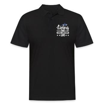 Whale Watching Whale Watching Orca Blue Whale - Men's Polo Shirt - black - Front - Kai (181cm)