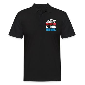 Postbote Briefträger Brief Paketdienst Geschenk - Männer Poloshirt - Schwarz - Vorne - Kai (181cm)